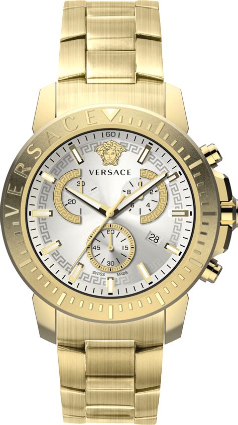 herrenuhr gold silber versace|versace uhren herren.